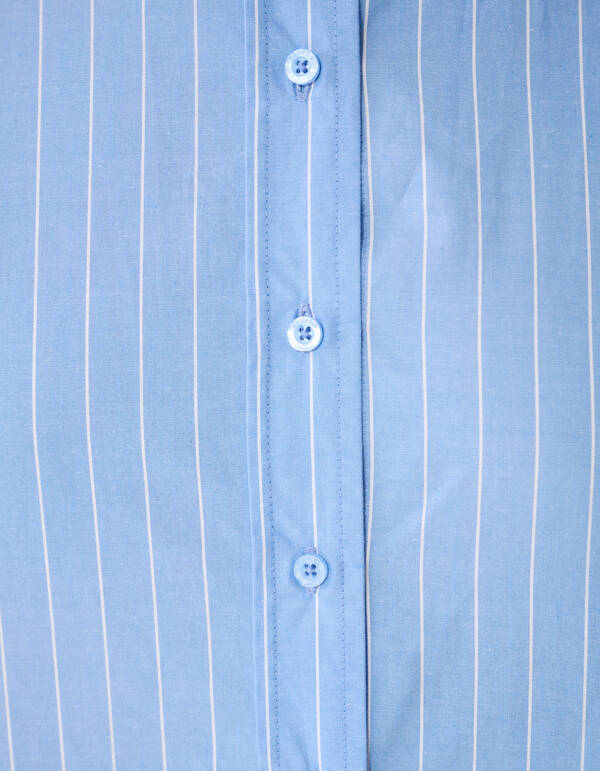 Popeline-Bluse mit Nadelstreifenmuster Blau SHOEBY WOMEN