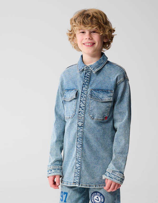 Denim Overshirt Lichtblau SHOEBY BOYS