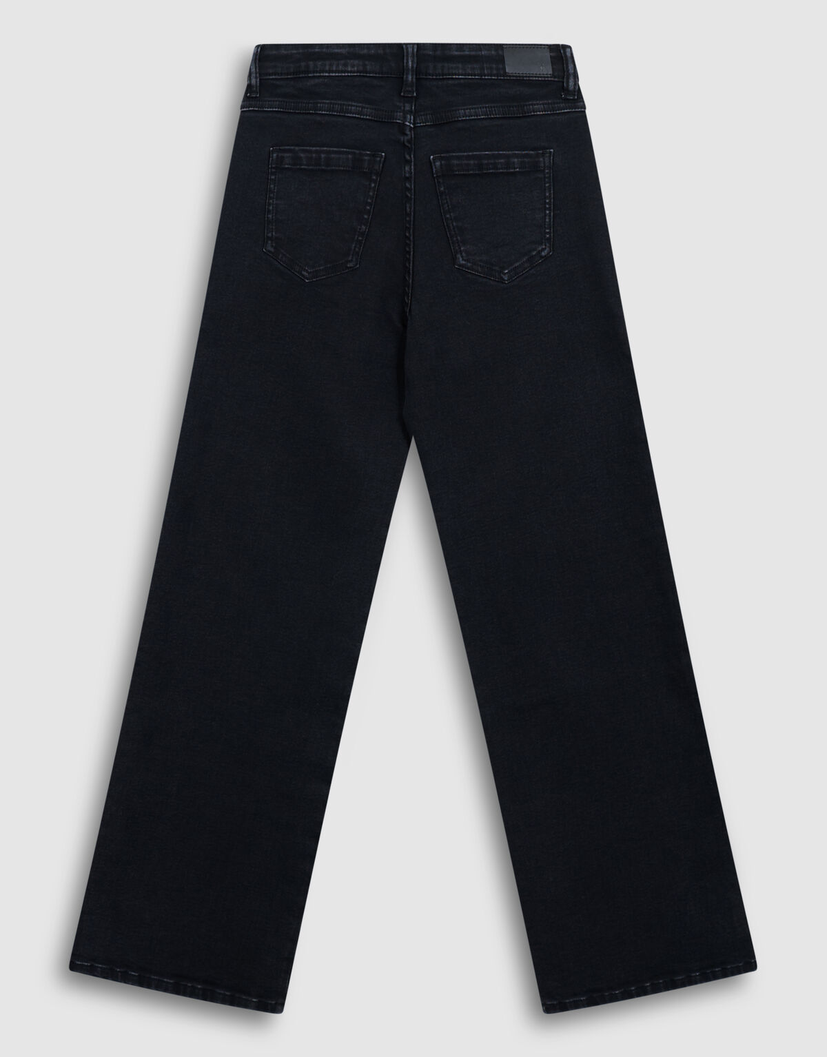 Shiny Wide Leg Fit Jeans in Schwarz SHOEBY GIRLS