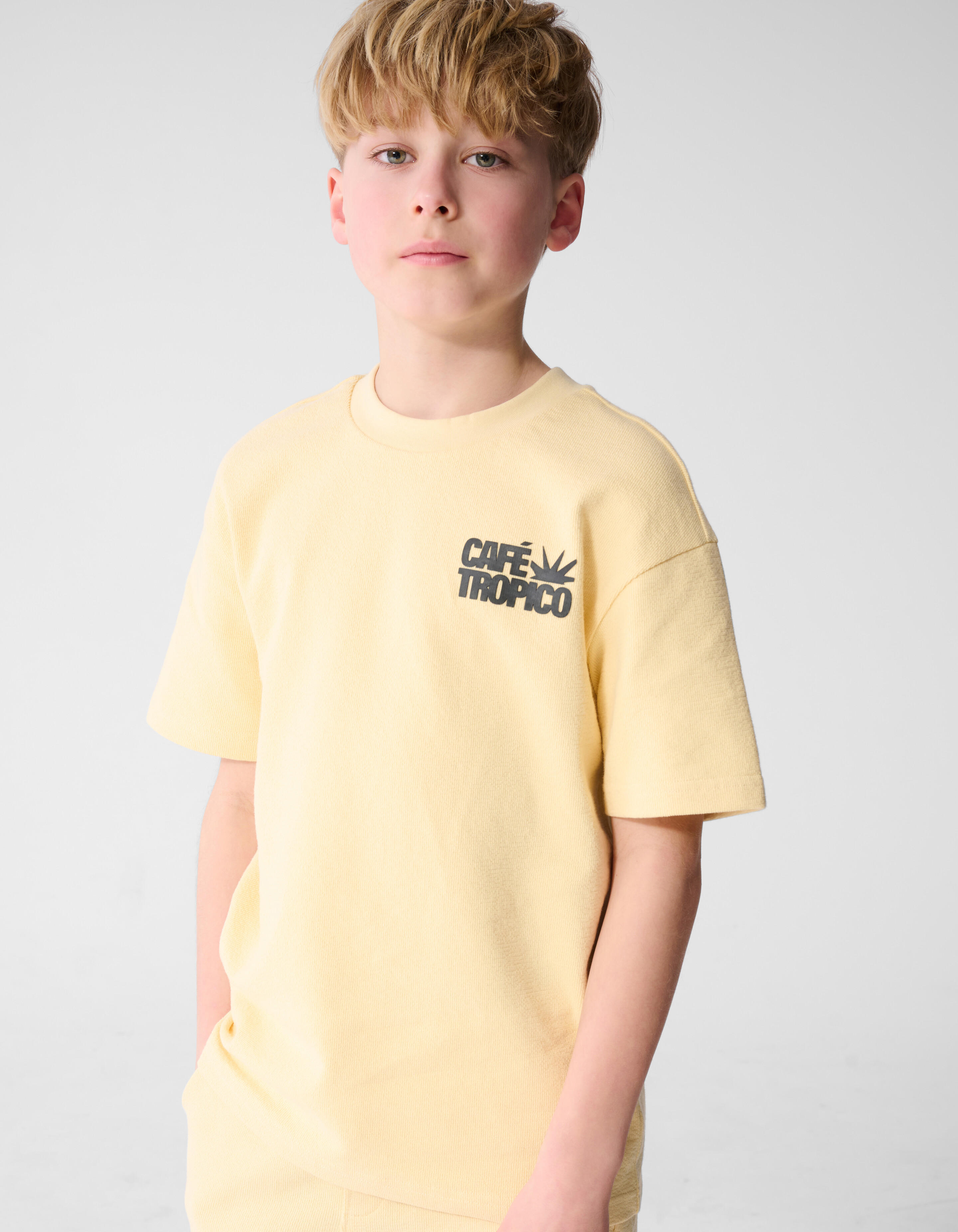 Caf&eacute; Tropico Handtuch T-Shirt Gelb SHOEBY BOYS