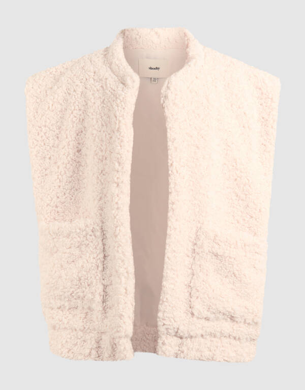 Teddy Gilet Gebrochenes Wei&szlig; SHOEBY GIRLS