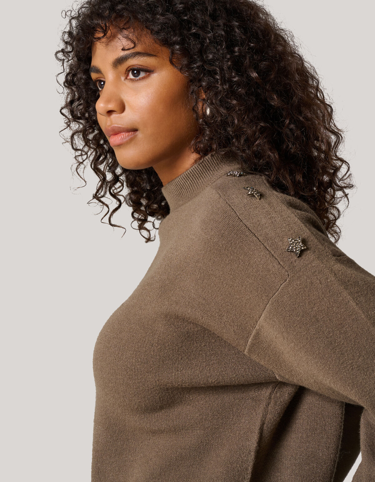 Knopfleiste Pullover Dunkelgr&uuml;n SHOEBY WOMEN