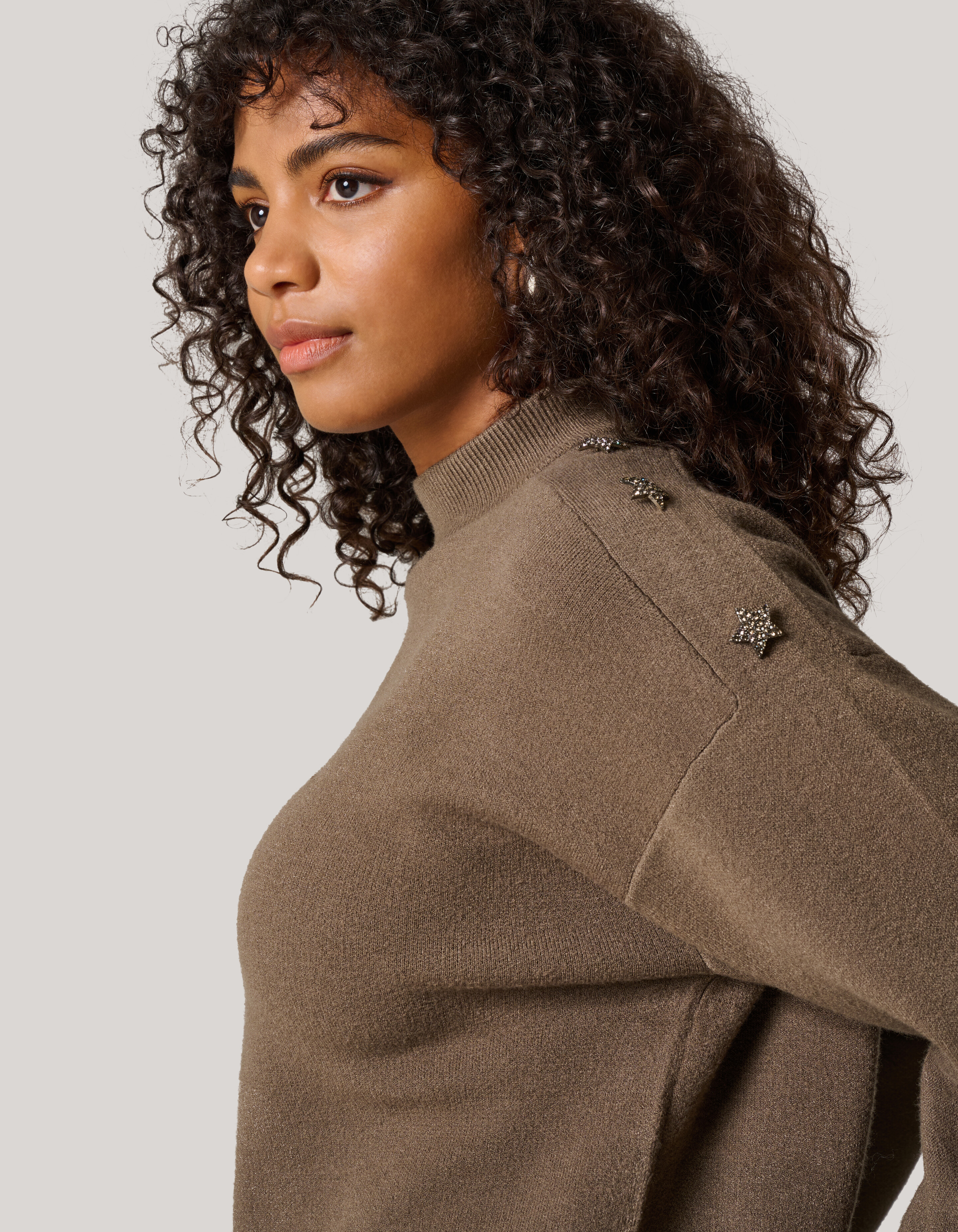 Knopfleiste Pullover Dunkelgr&uuml;n SHOEBY WOMEN