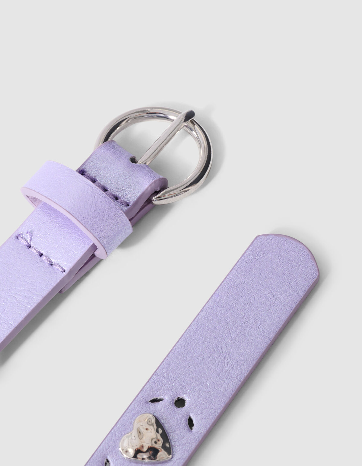 G&uuml;rtel mit Herz-&Ouml;sen Hellviolett SHOEBY ACCESSOIRES