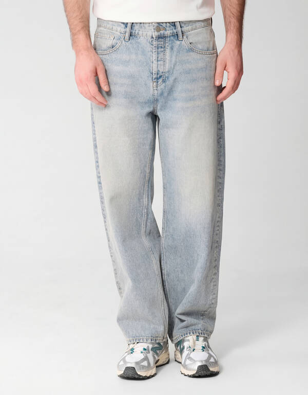 Baggy Fit Jeans Waschblau/Grau L32 SHOEBY MEN