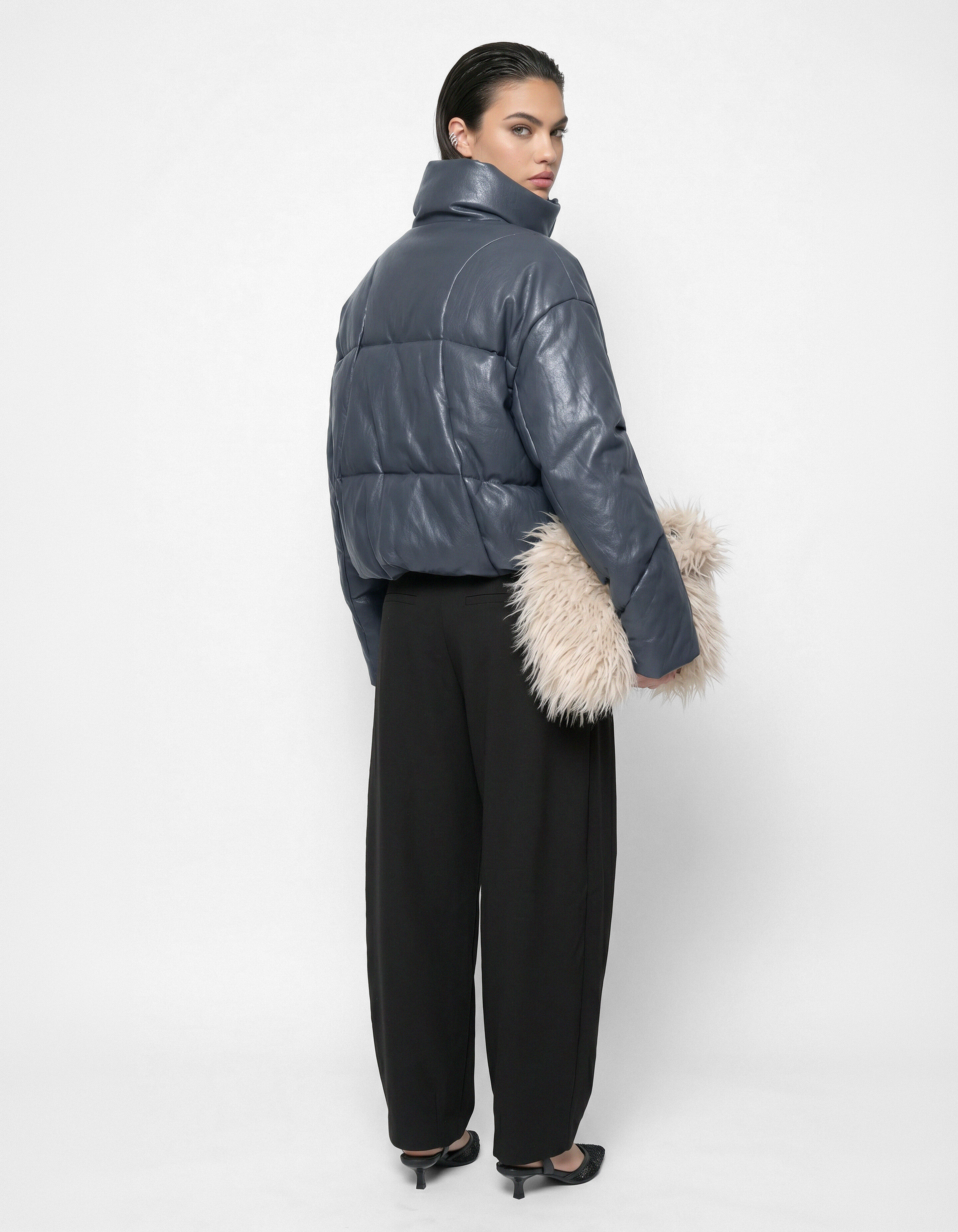 Pufferjacke in Oversize-Passform Dunkelgrau SHOEBY WOMEN