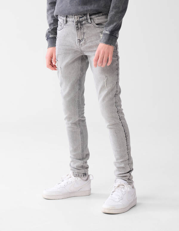 Tapered Jeans Grau SHOEBY BOYS