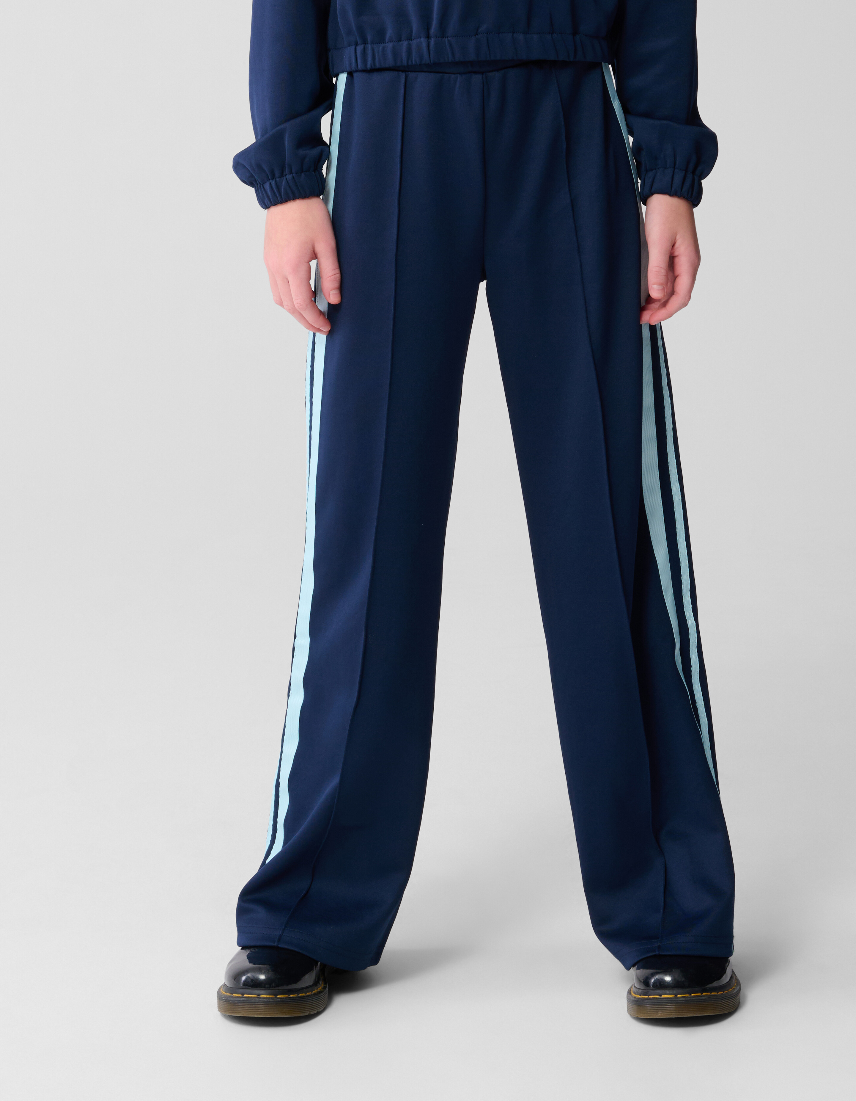 Sportliche Wide Leg Hose Dunkelblau SHOEBY GIRLS