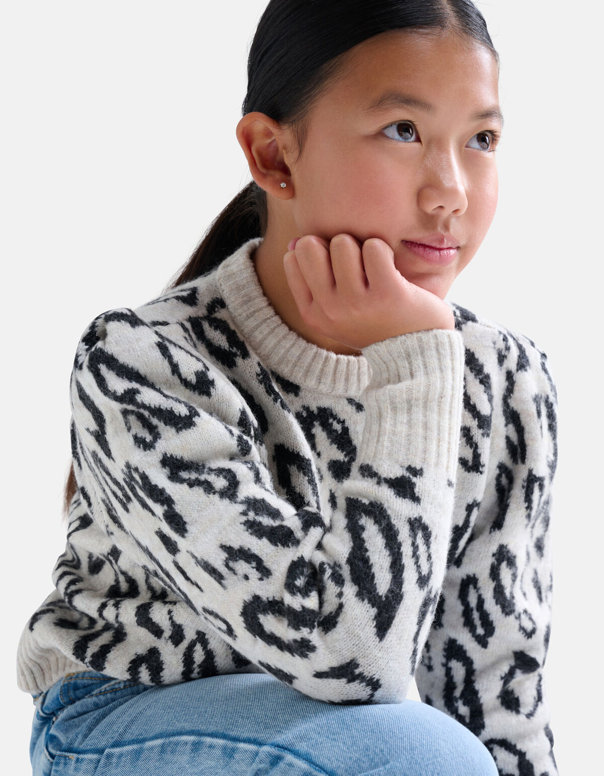 Pullover mit Leopardenmuster Off White SHOEBY GIRLS