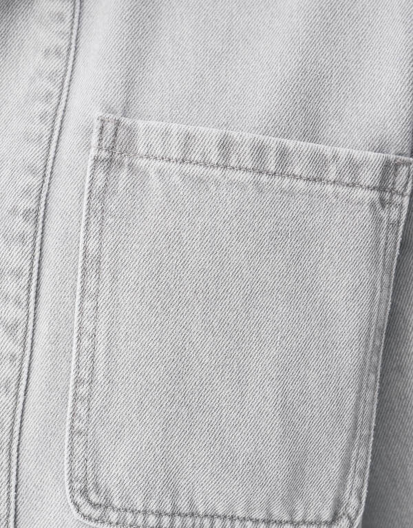 Patched Denim &Uuml;berhemd Grau SHOEBY MEN