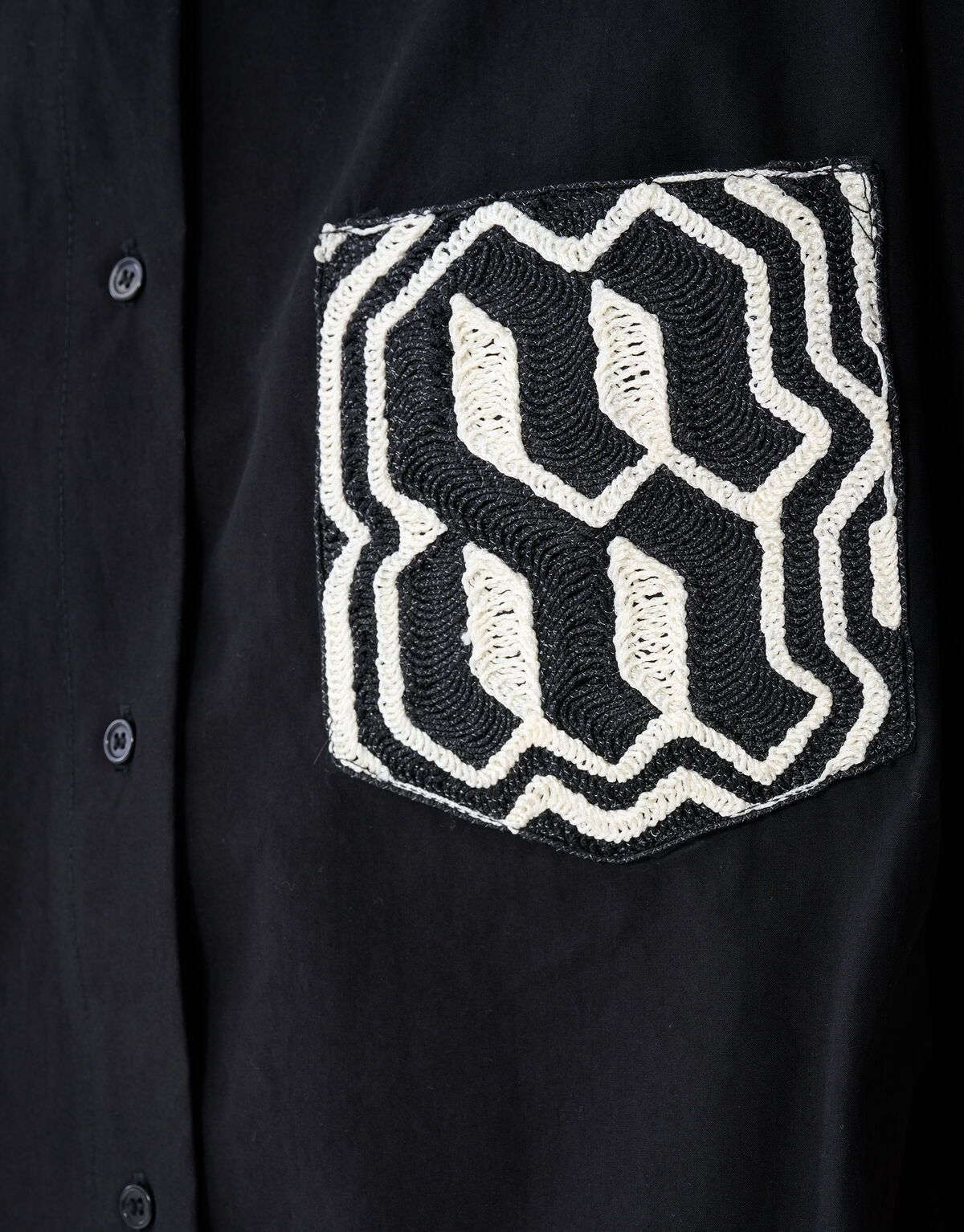 &Uuml;bergro&szlig;e Stickbluse Schwarz von Mieke SHOEBY WOMEN