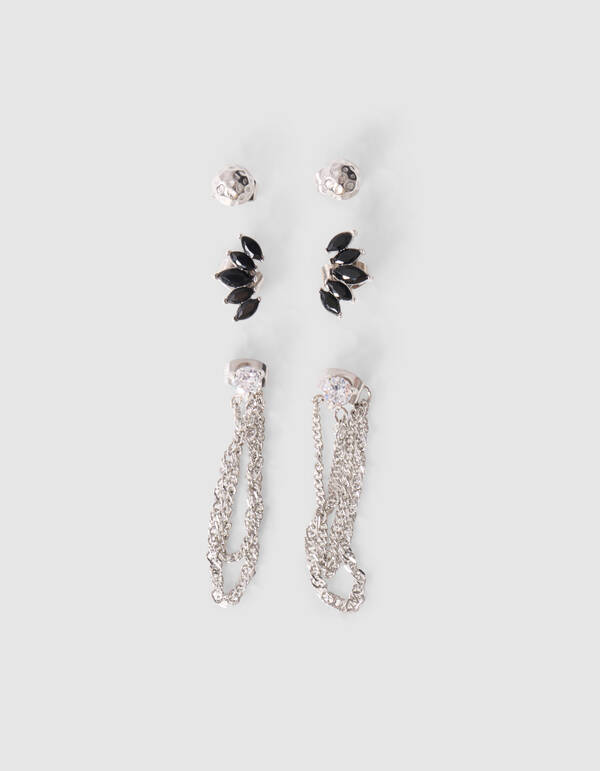 Stud Ohrring Set Silber SHOEBY ACCESSOIRES
