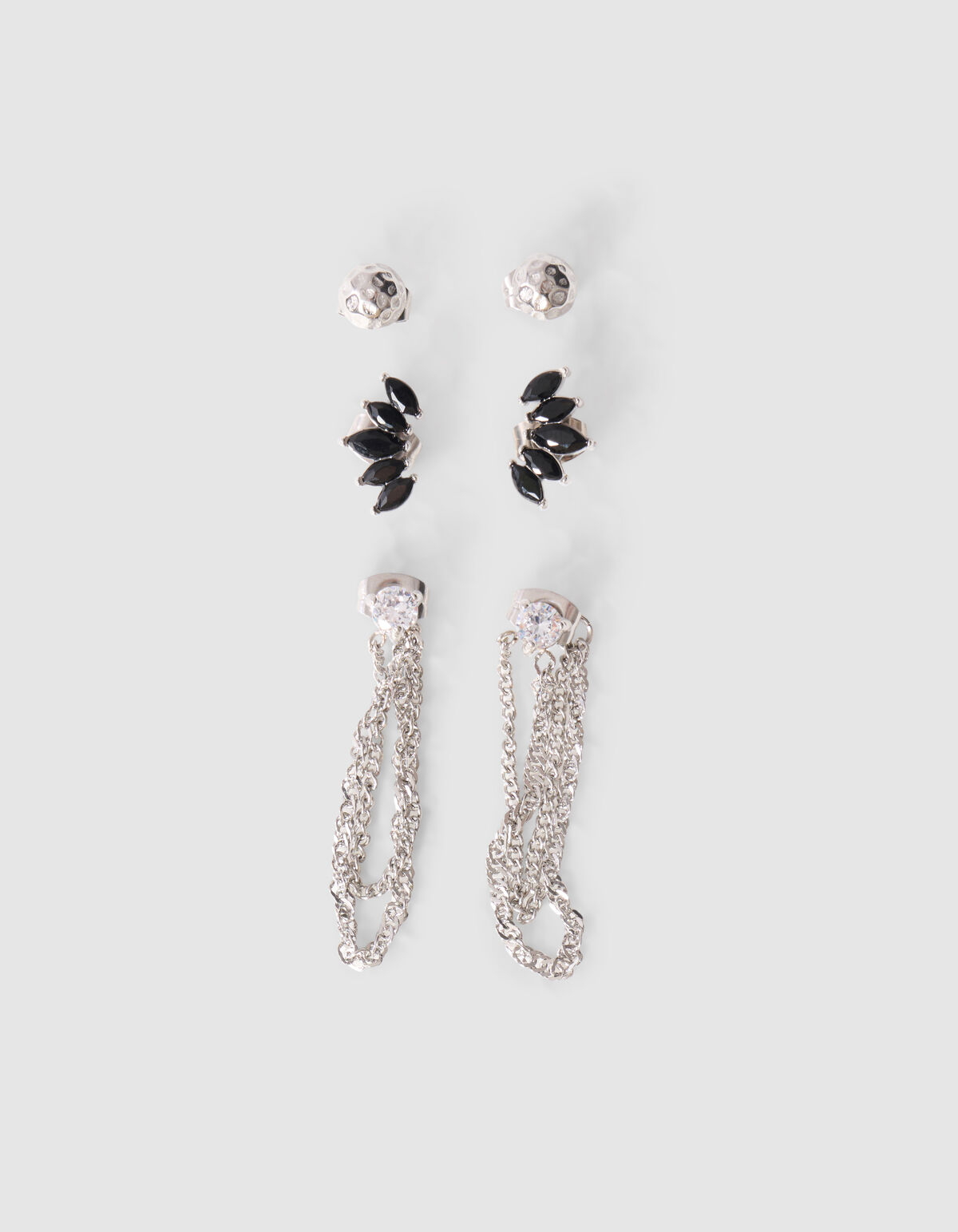 Stud Ohrring Set Silber SHOEBY ACCESSOIRES