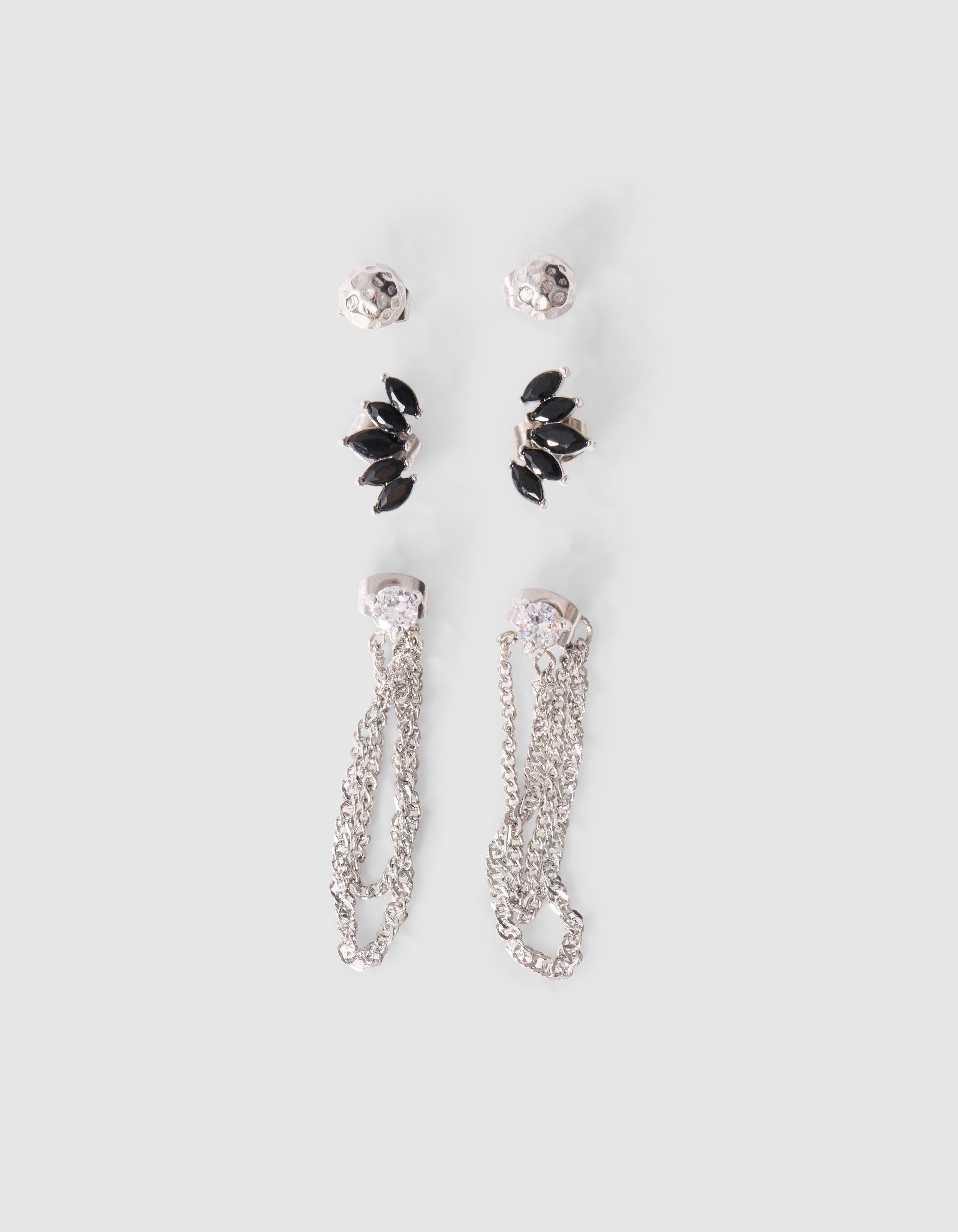 Stud Ohrring Set Silber SHOEBY ACCESSOIRES
