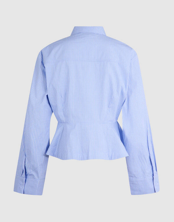 Popeline-Bluse mit Sch&ouml;&szlig;chen Blau SHOEBY WOMEN