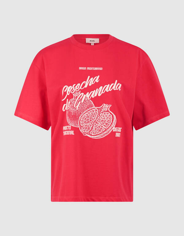 Granada Artwork T-Shirt Rot SHOEBY WOMEN