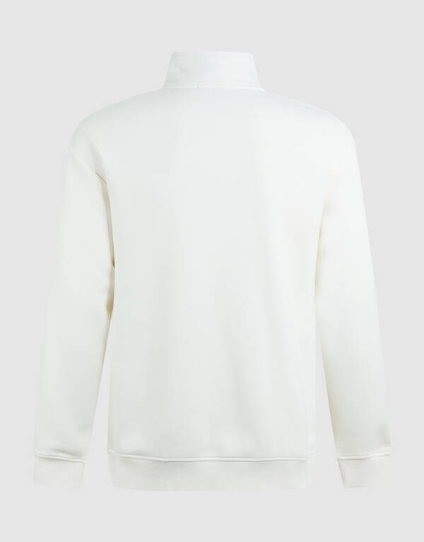 Pullover mit halbem Rei&szlig;verschluss in Off White SHOEBY MEN