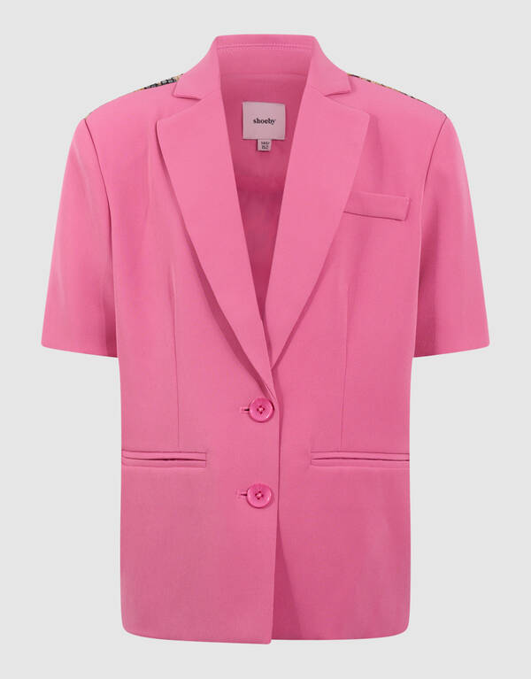 Sequin Leopard Blazer Rosa SHOEBY GIRLS