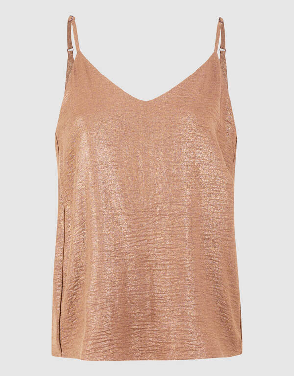 Twist Glitter-Tanktop Braun SHOEBY WOMEN