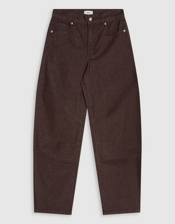 Lurex Barrel Fit Jeans Dunkelbraun SHOEBY WOMEN