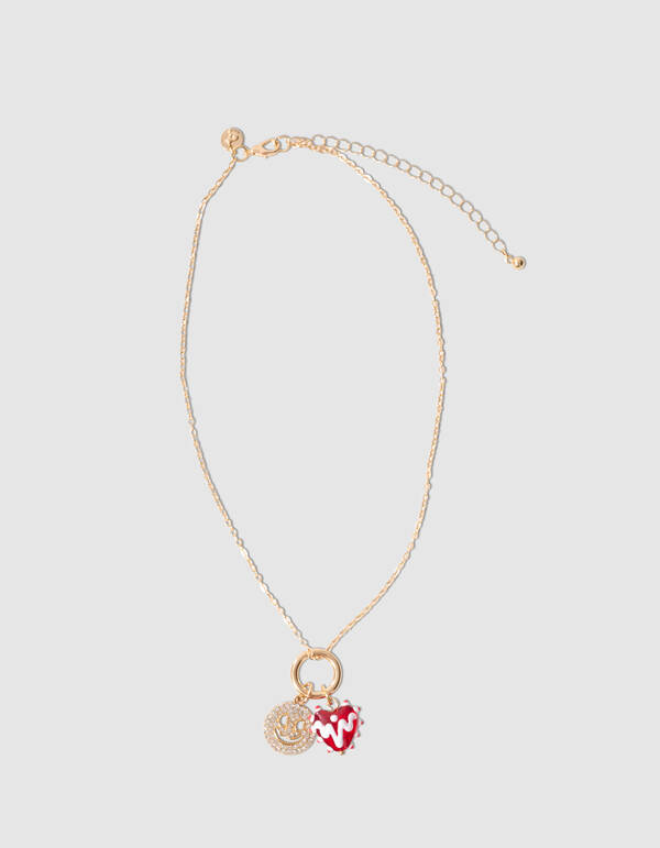 Smiley Heart Kette Gold SHOEBY ACCESSOIRES