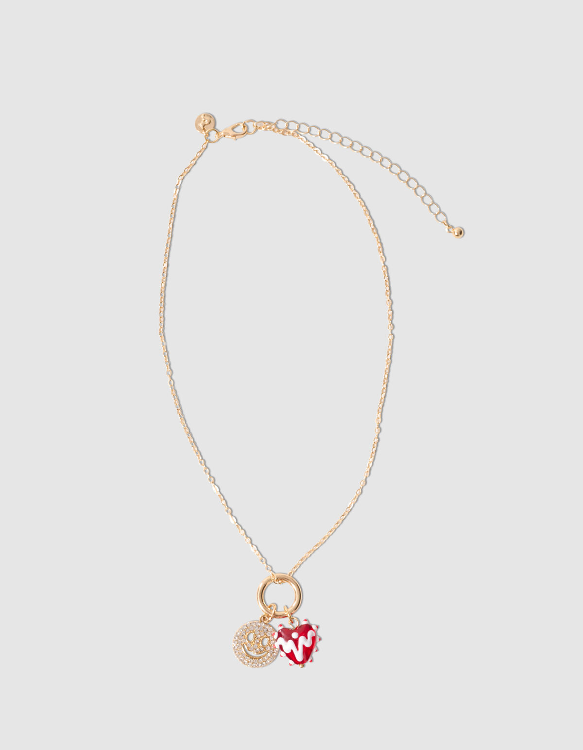 Smiley Heart Kette Gold SHOEBY ACCESSOIRES