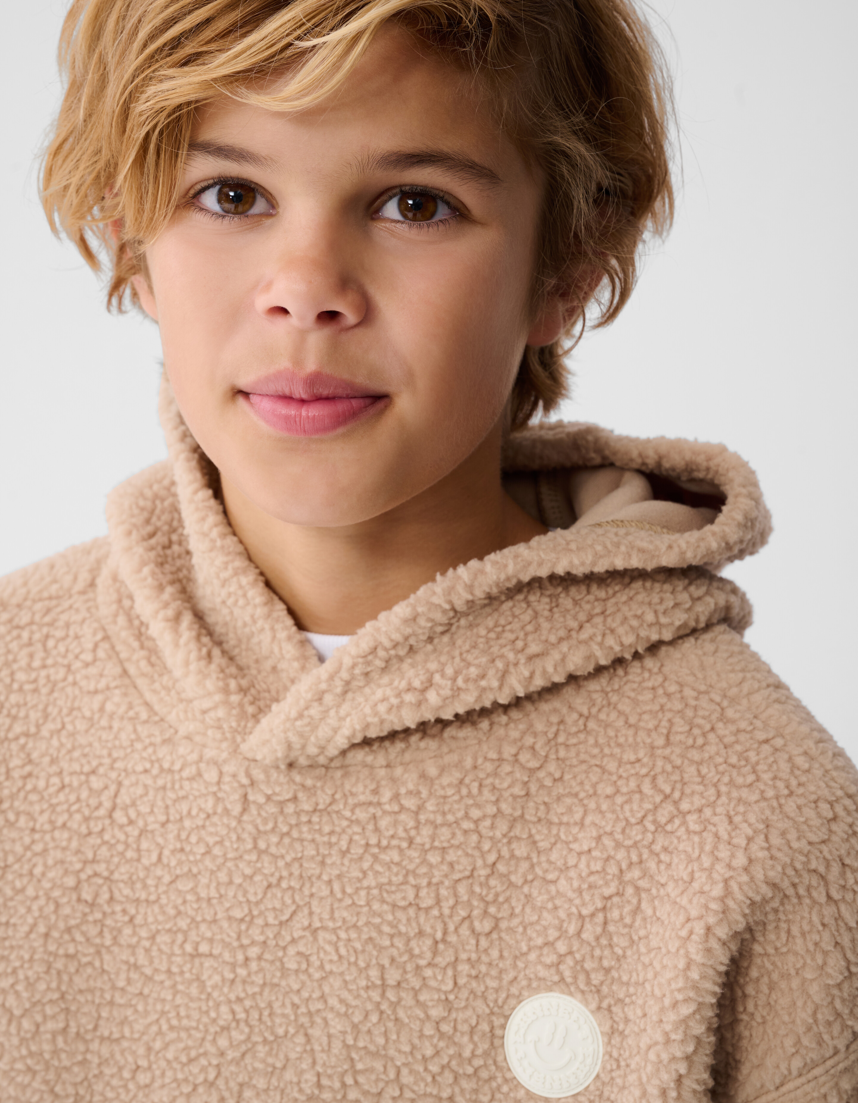 Teddy Hoodie Hellbraun SHOEBY BOYS