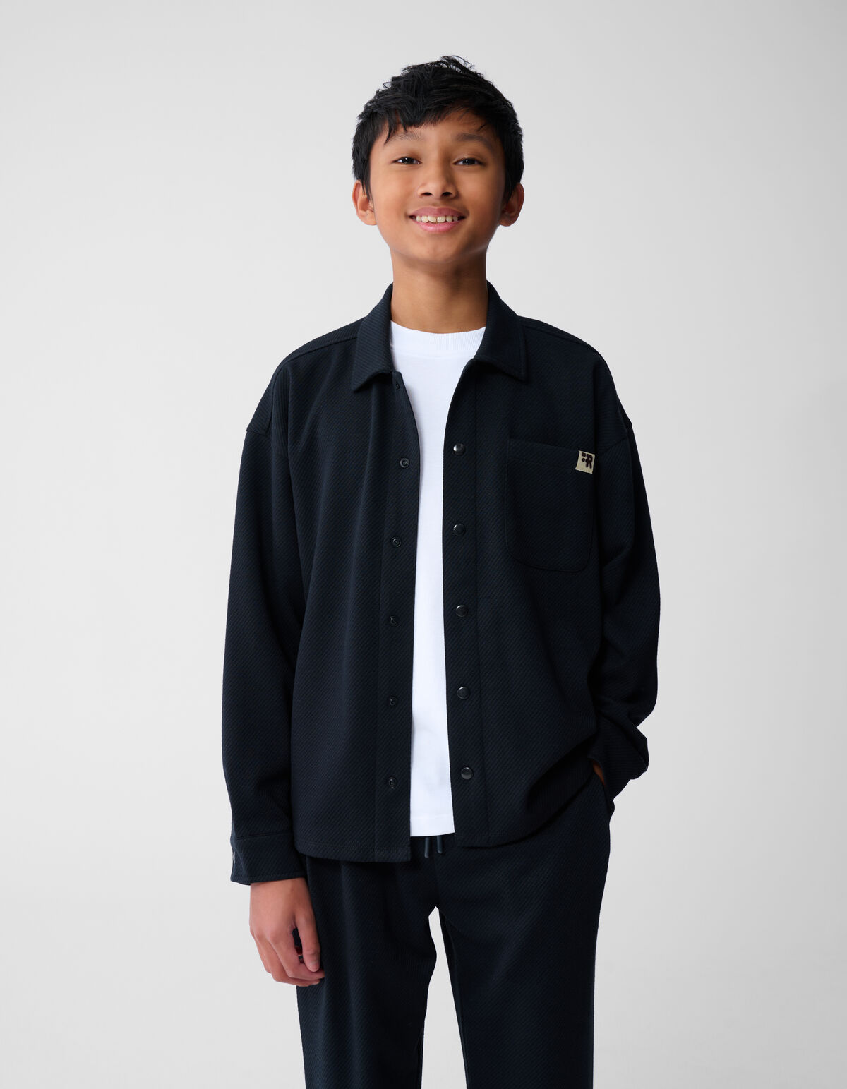 Struktur Overshirt Dunkelgrau SHOEBY BOYS