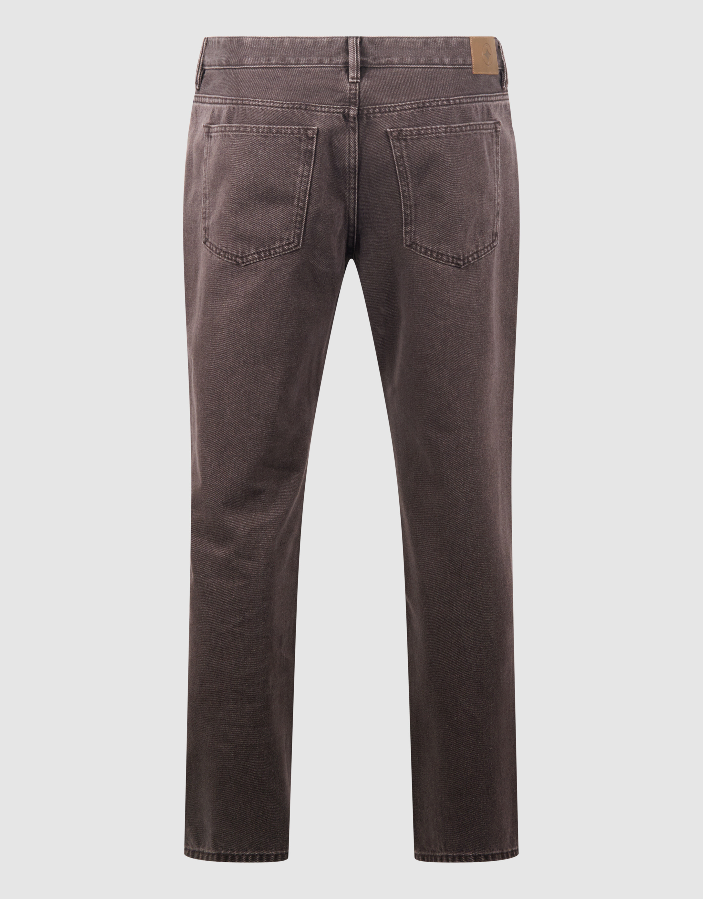 Washed Straight Fit Hose Dunkelbraun SHOEBY MEN