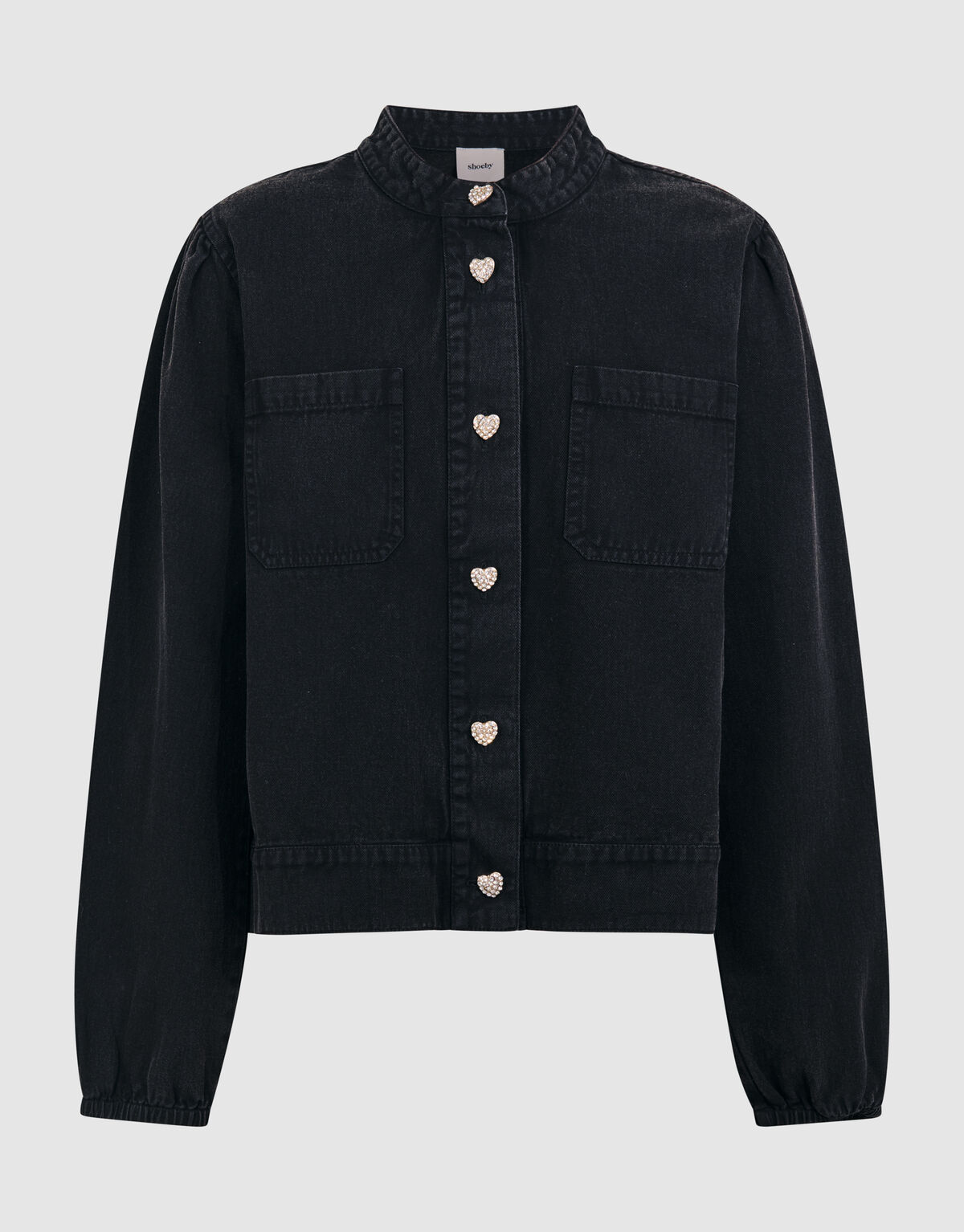 R&uuml;schen-Ohrstecker Jack Dunkelgrau SHOEBY GIRLS