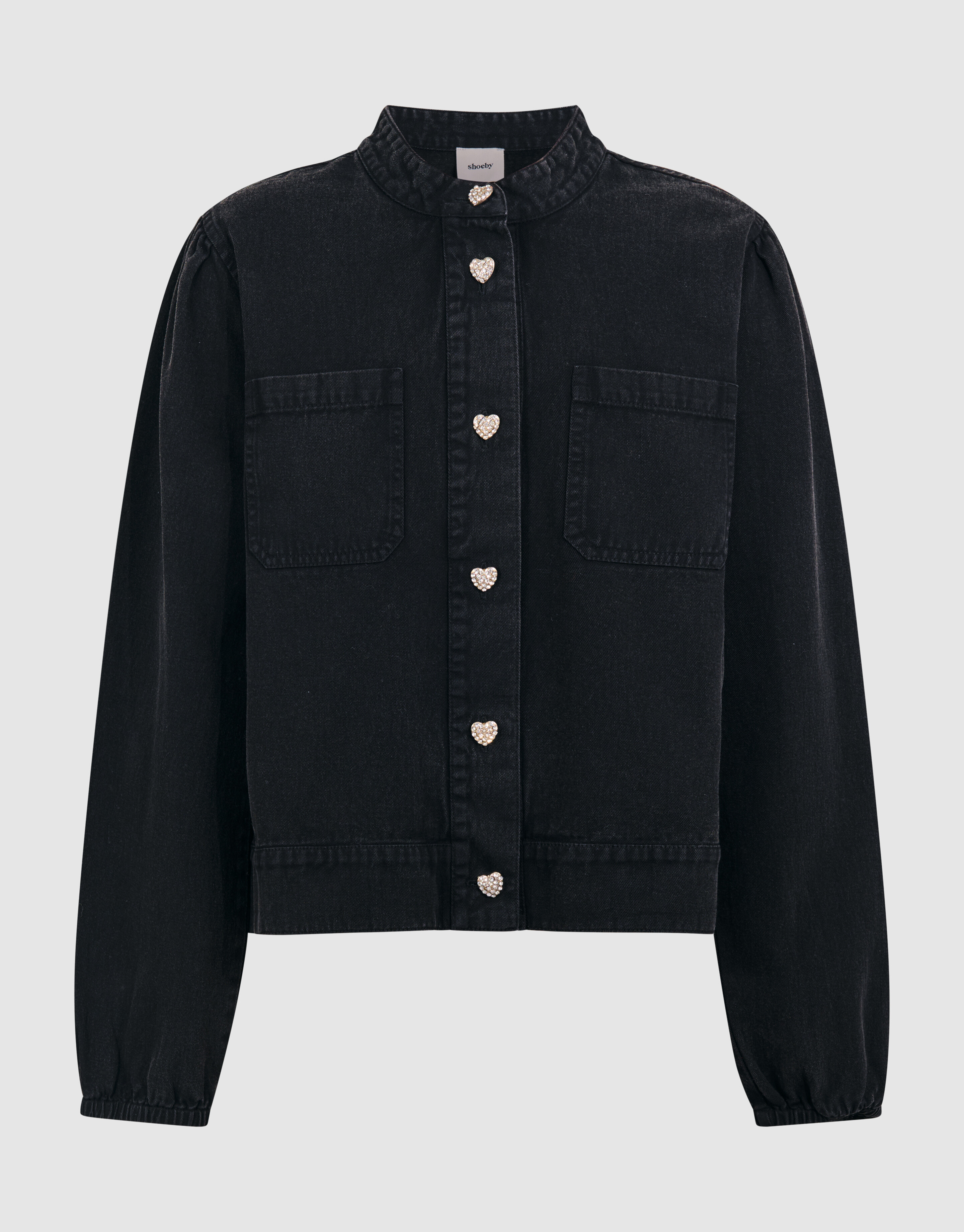 R&uuml;schen-Ohrstecker Jack Dunkelgrau SHOEBY GIRLS