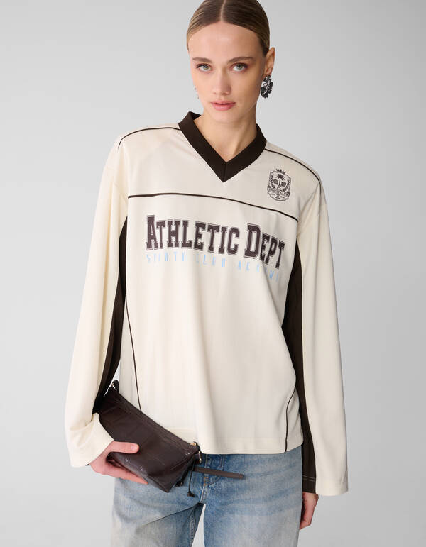 Sportliches Langarmshirt Gebrochen Wei&szlig; SHOEBY WOMEN