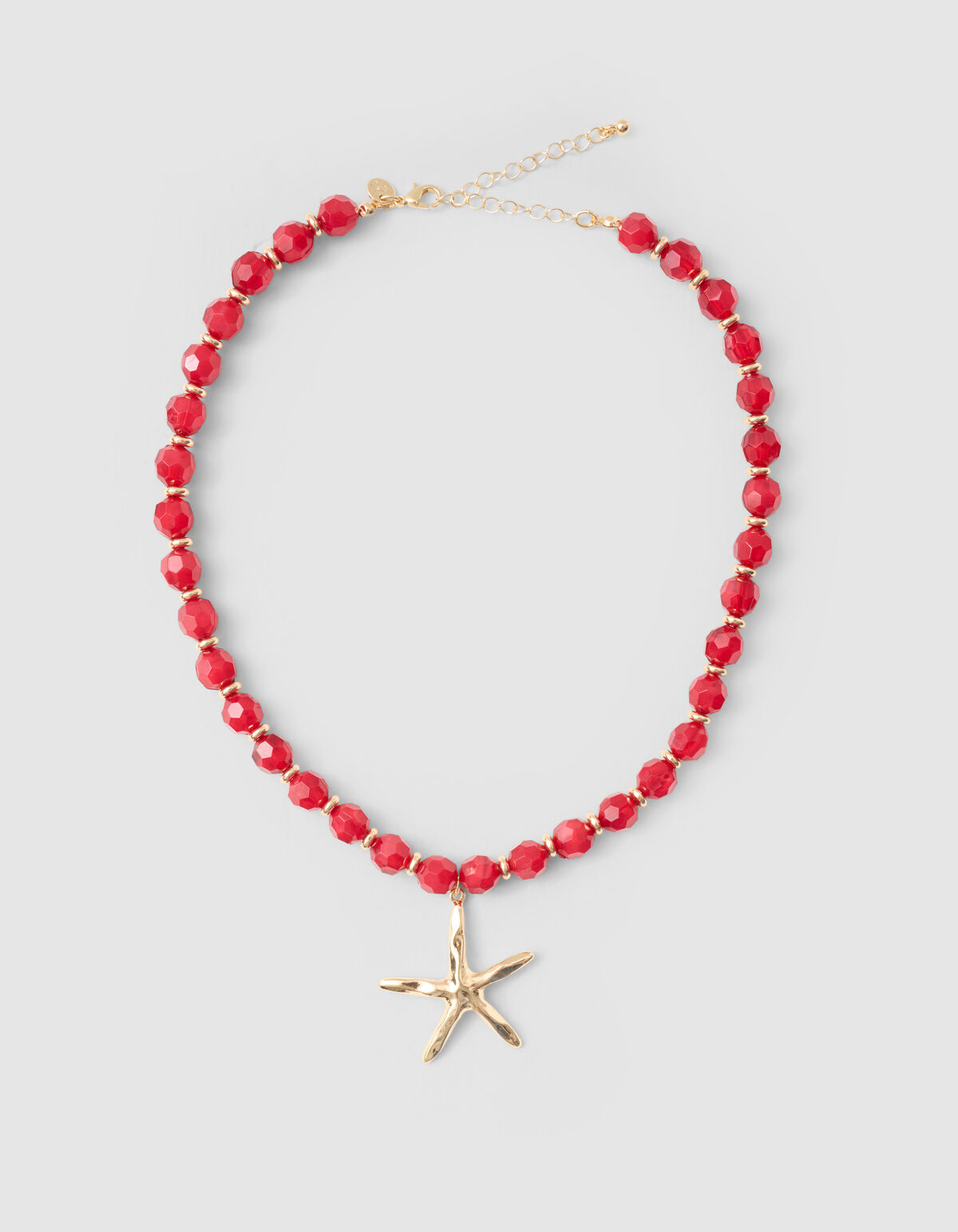Perlen-Sternfisch-Kette Rot SHOEBY ACCESSOIRES
