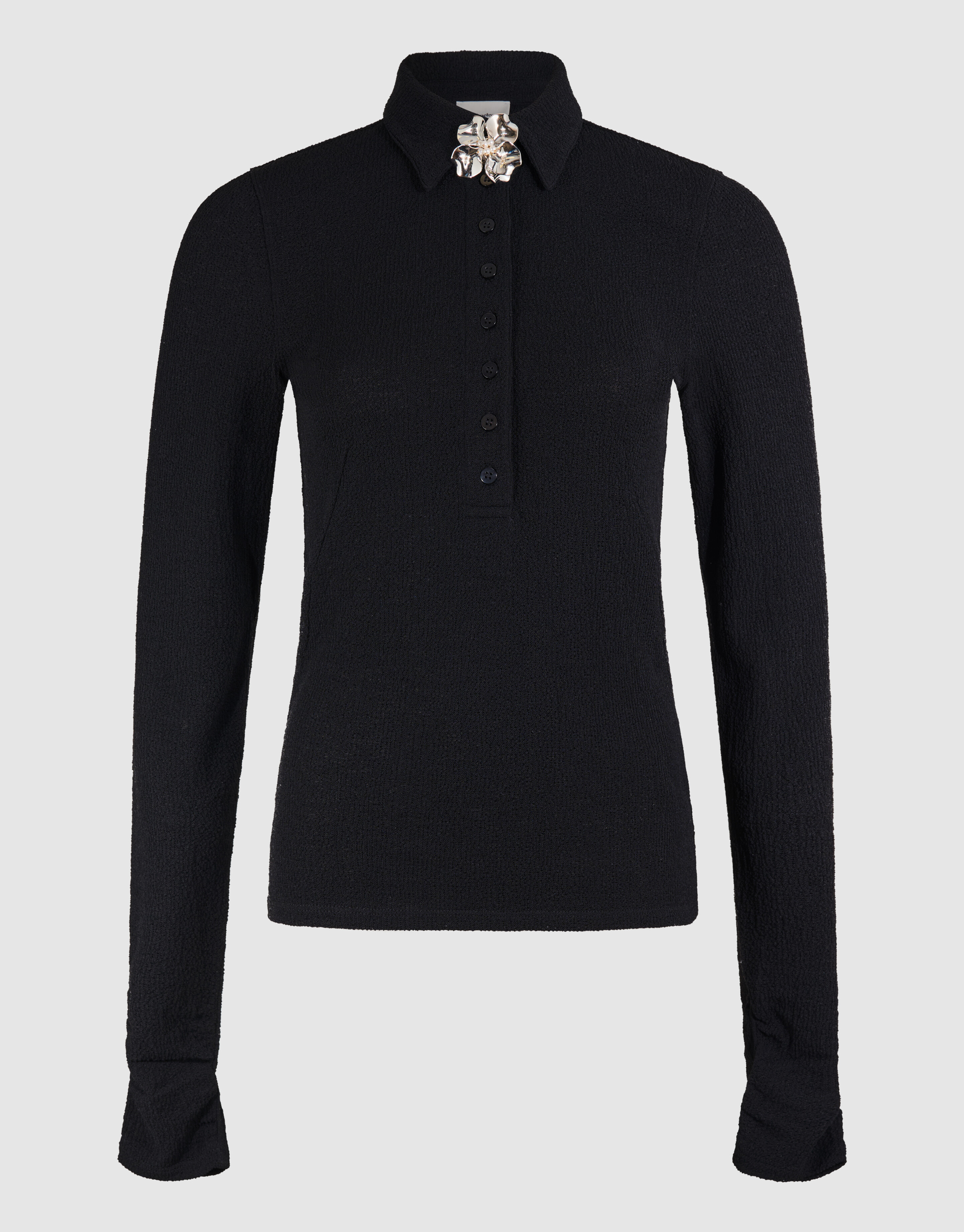 Blumen Polo Top Schwarz SHOEBY WOMEN