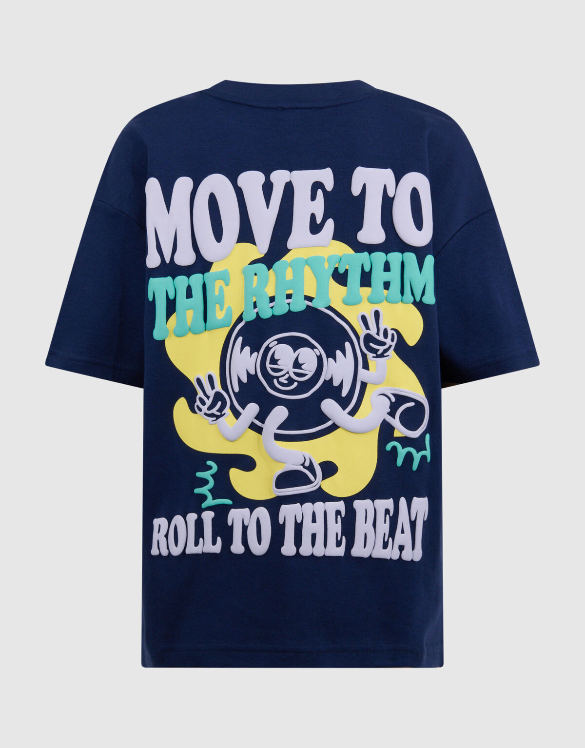 Rhythmus-Kunstwerk-T-Shirt Dunkelblau SHOEBY BOYS