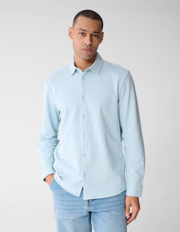 Langarm-T-Shirt aus Jersey Hellblau SHOEBY MEN