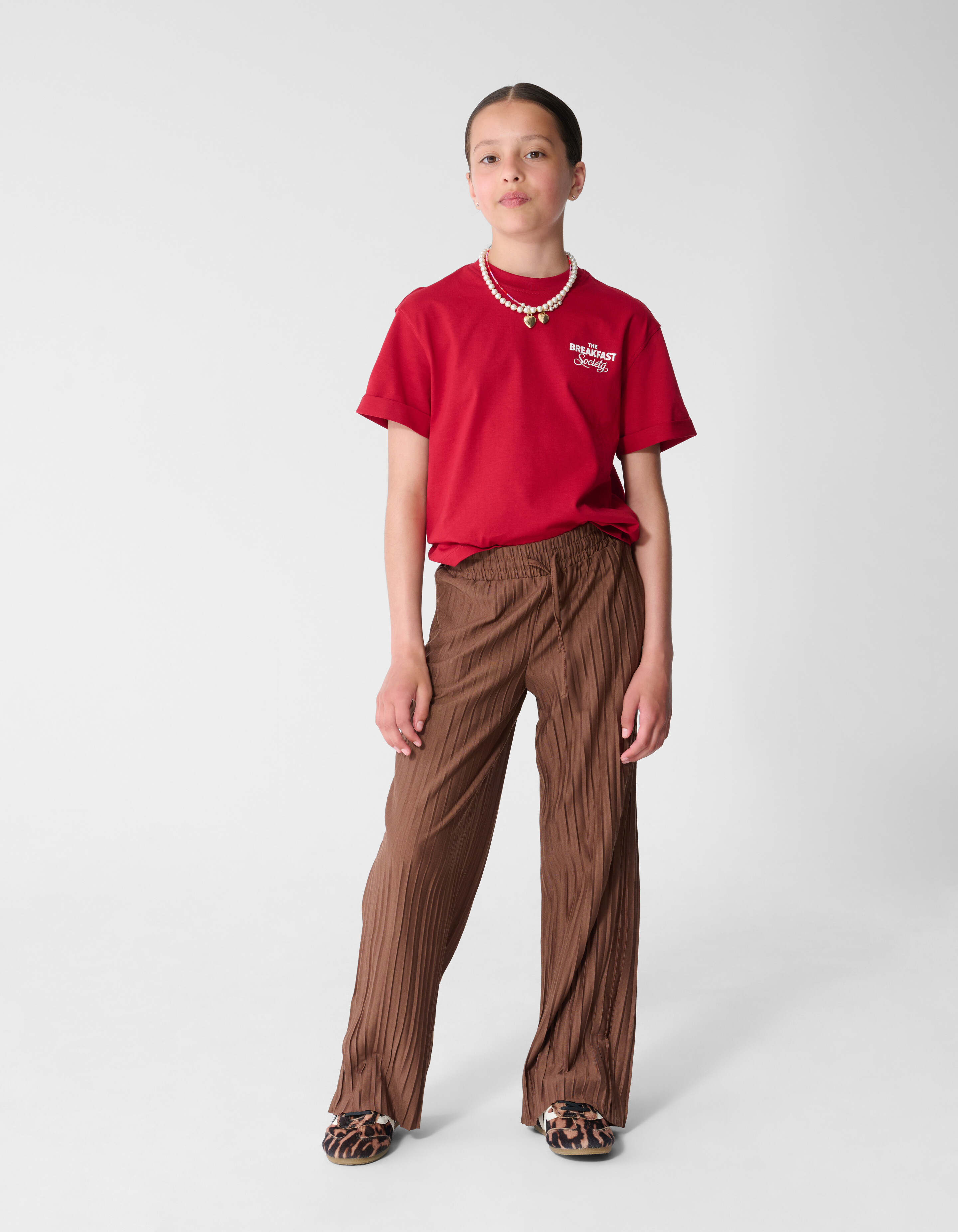 Plissee Weite Hosen Braun SHOEBY GIRLS