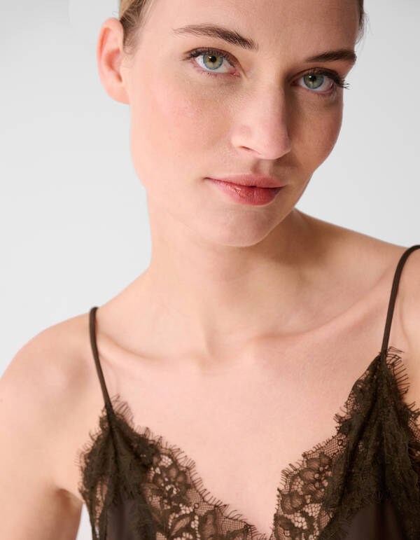 Kanten Asymmetrisches Top Braun SHOEBY WOMEN