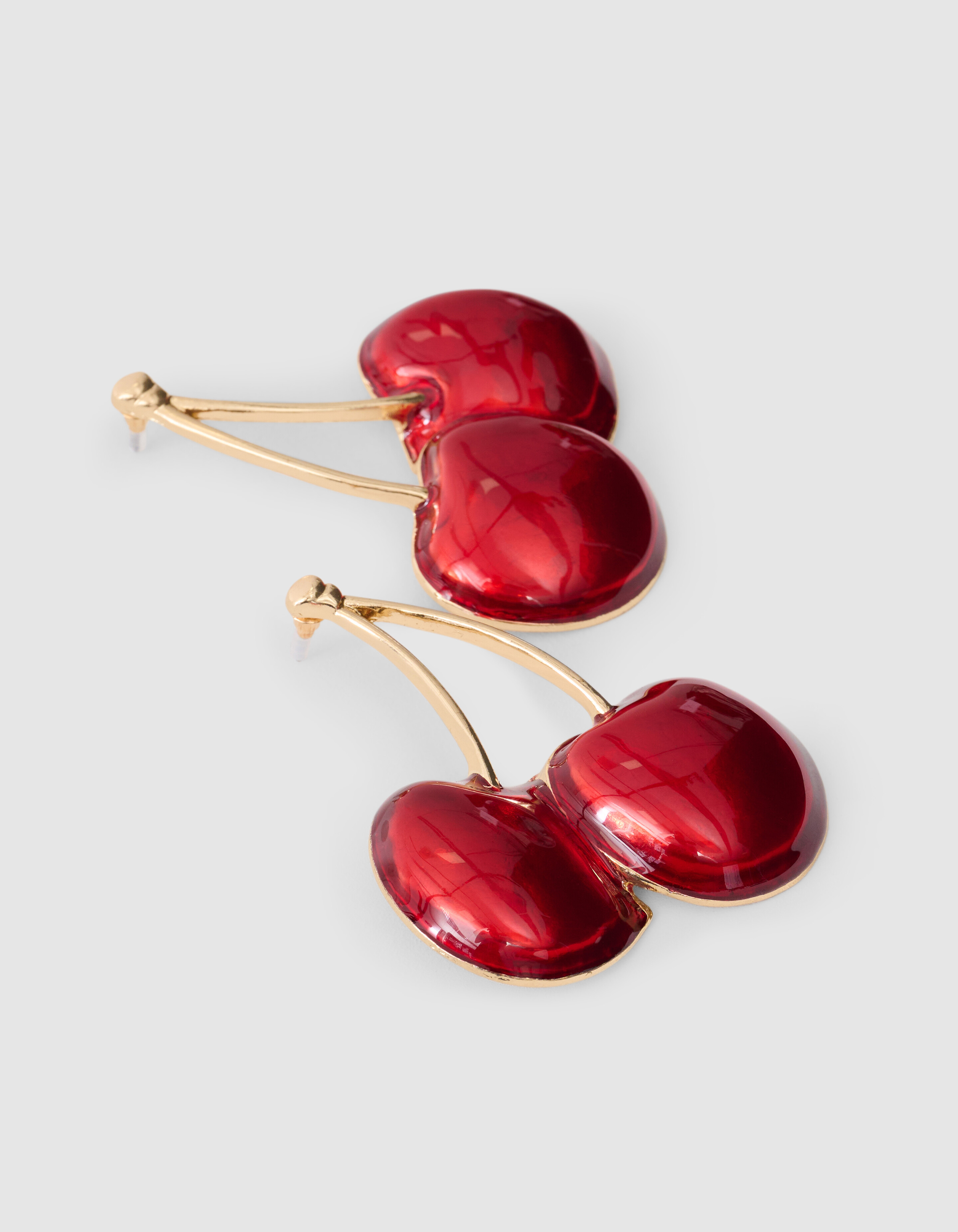 Große Kirschen-Ohrringe Rot SHOEBY ACCESSOIRES