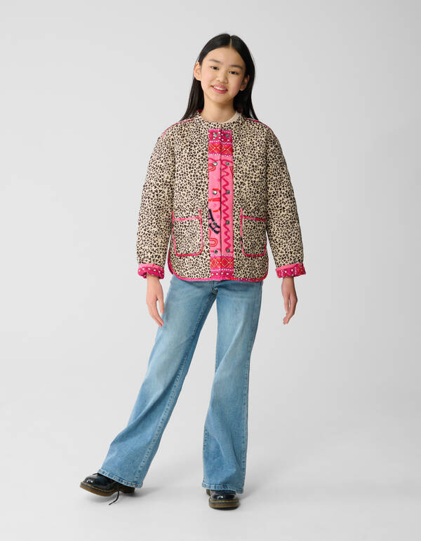 Leopard Stitch Jack Hellbraun SHOEBY GIRLS