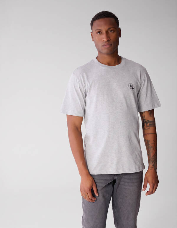 Diagonal-T-Shirt Hellgrau SHOEBY MEN