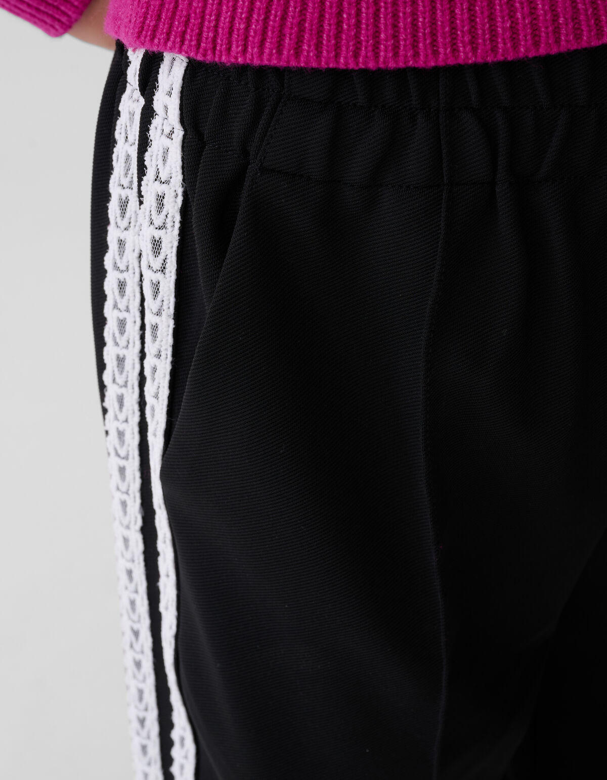 Sportliche Hose mit weitem Bein Schwarz SHOEBY GIRLS