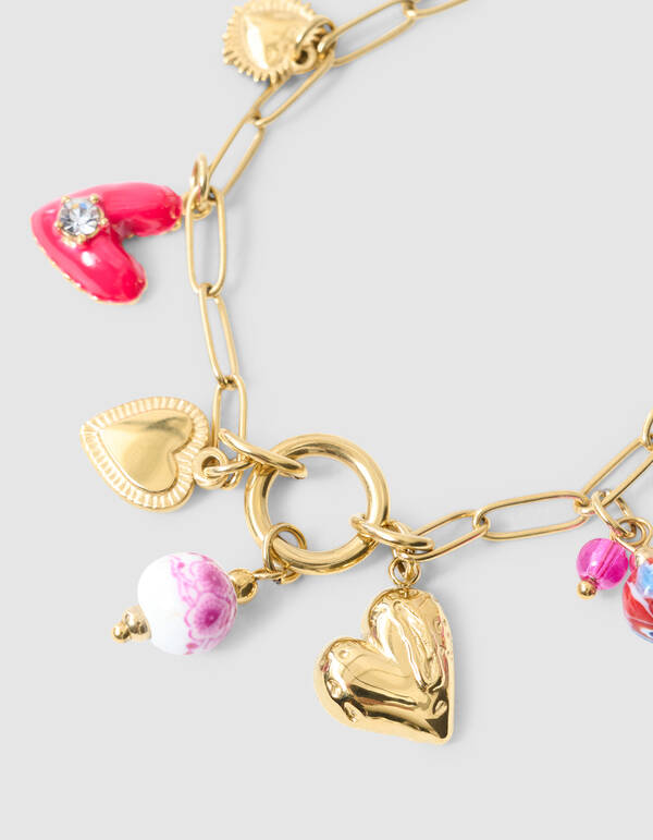 Charm-Kettenarmband Gold SHOEBY ACCESSOIRES