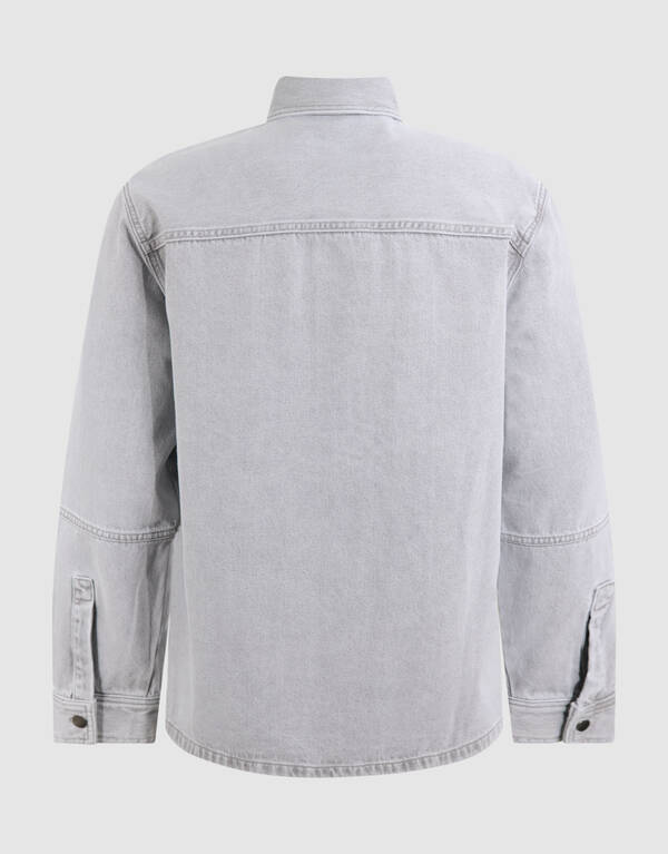 Patched Denim &Uuml;berhemd Grau SHOEBY MEN