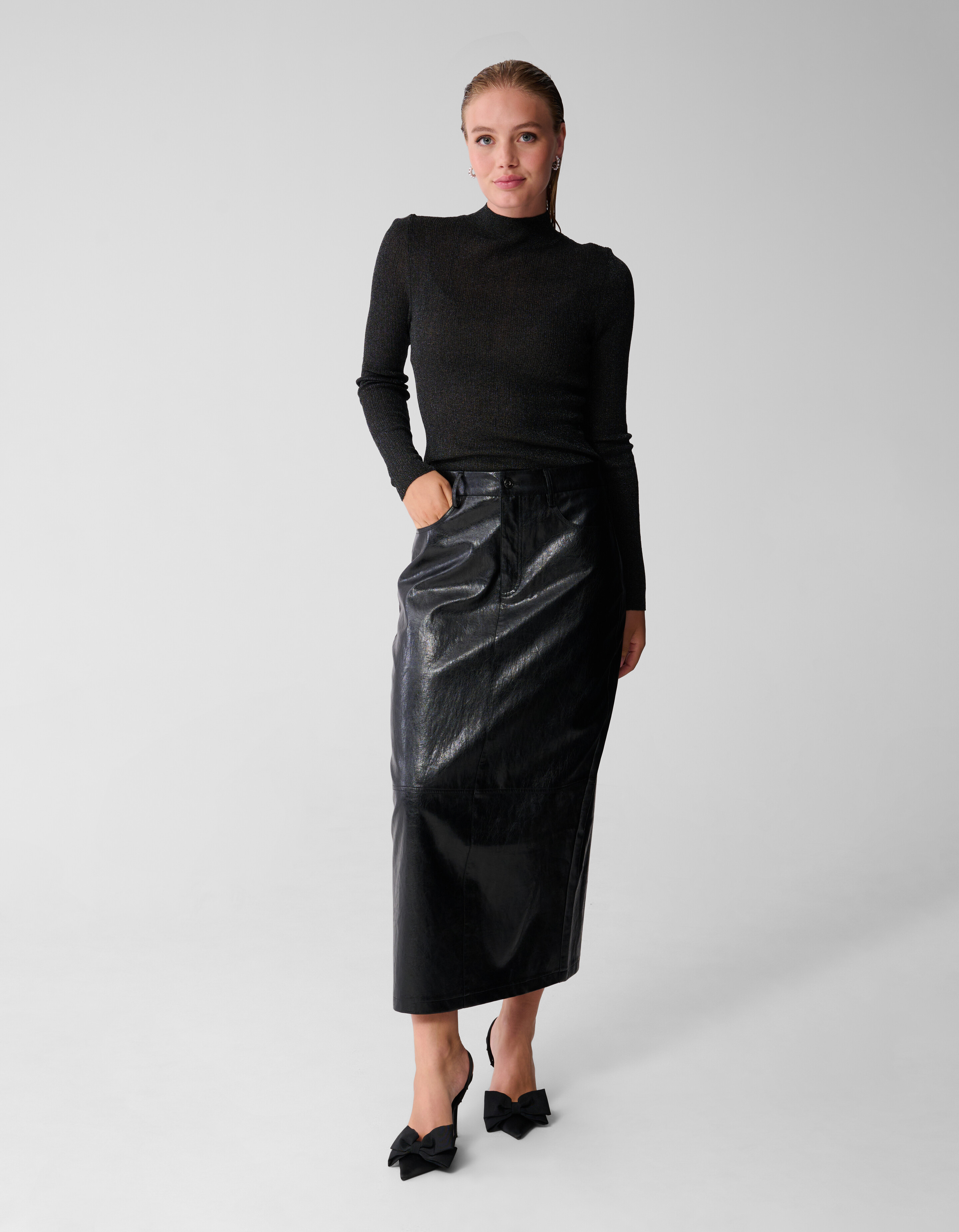 Glitzer Col Top Schwarz SHOEBY WOMEN