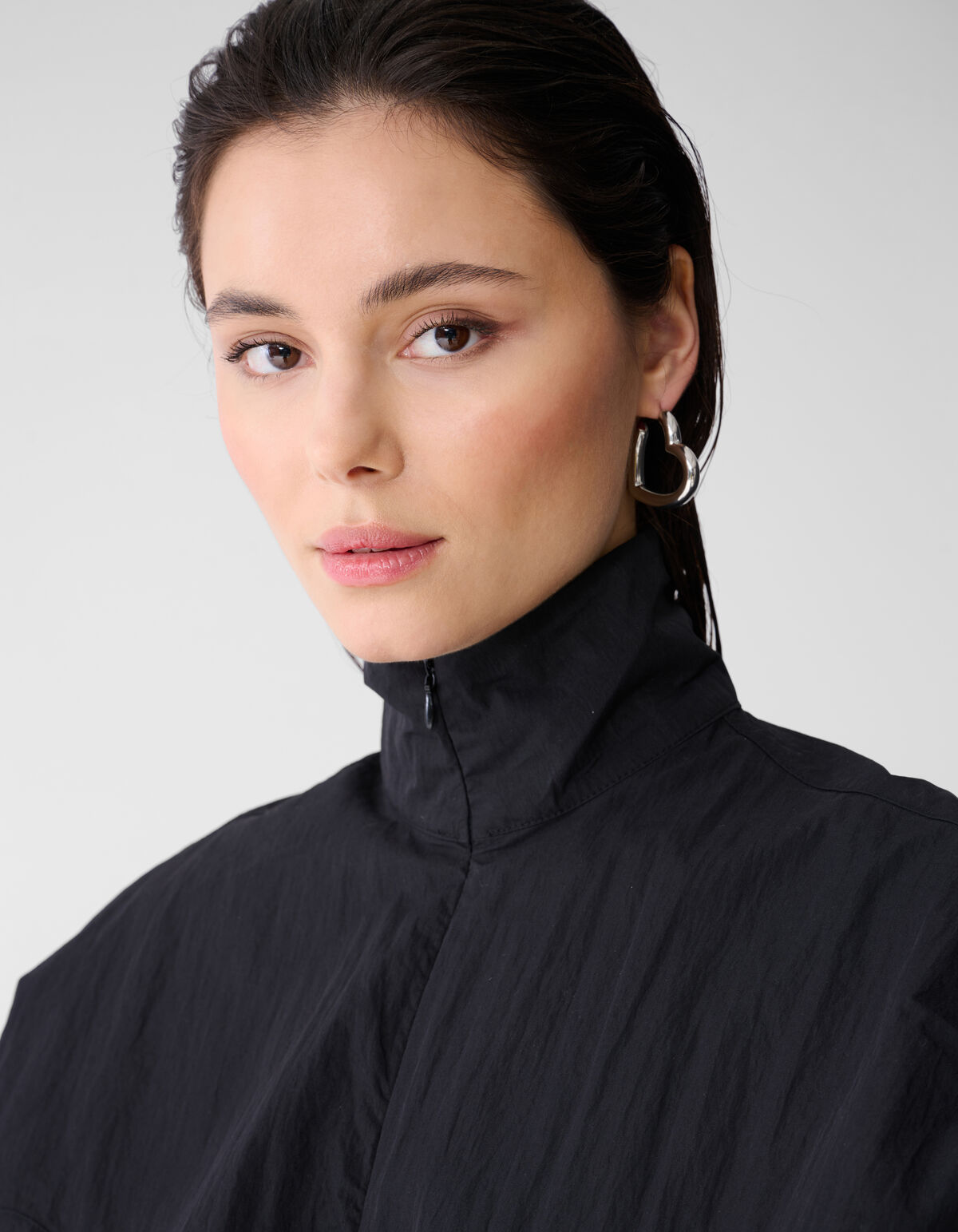 Bulky Heart Hoop Ohrringe Silber SHOEBY ACCESSOIRES