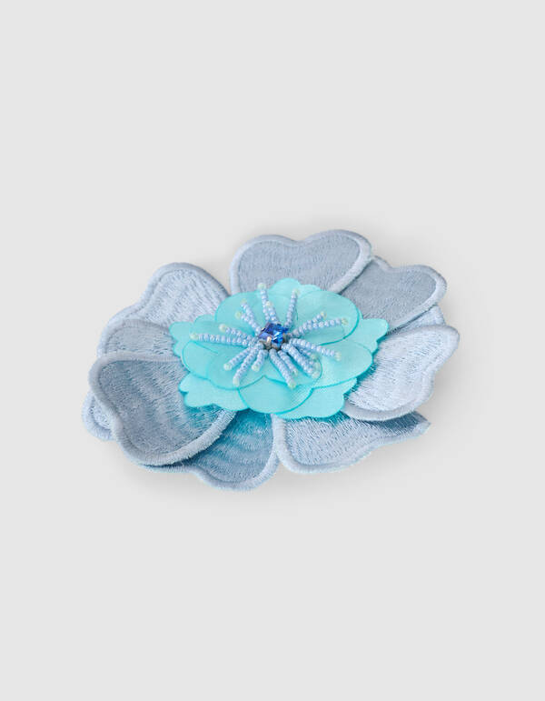 Blumenbrosche Hellblau SHOEBY ACCESSOIRES