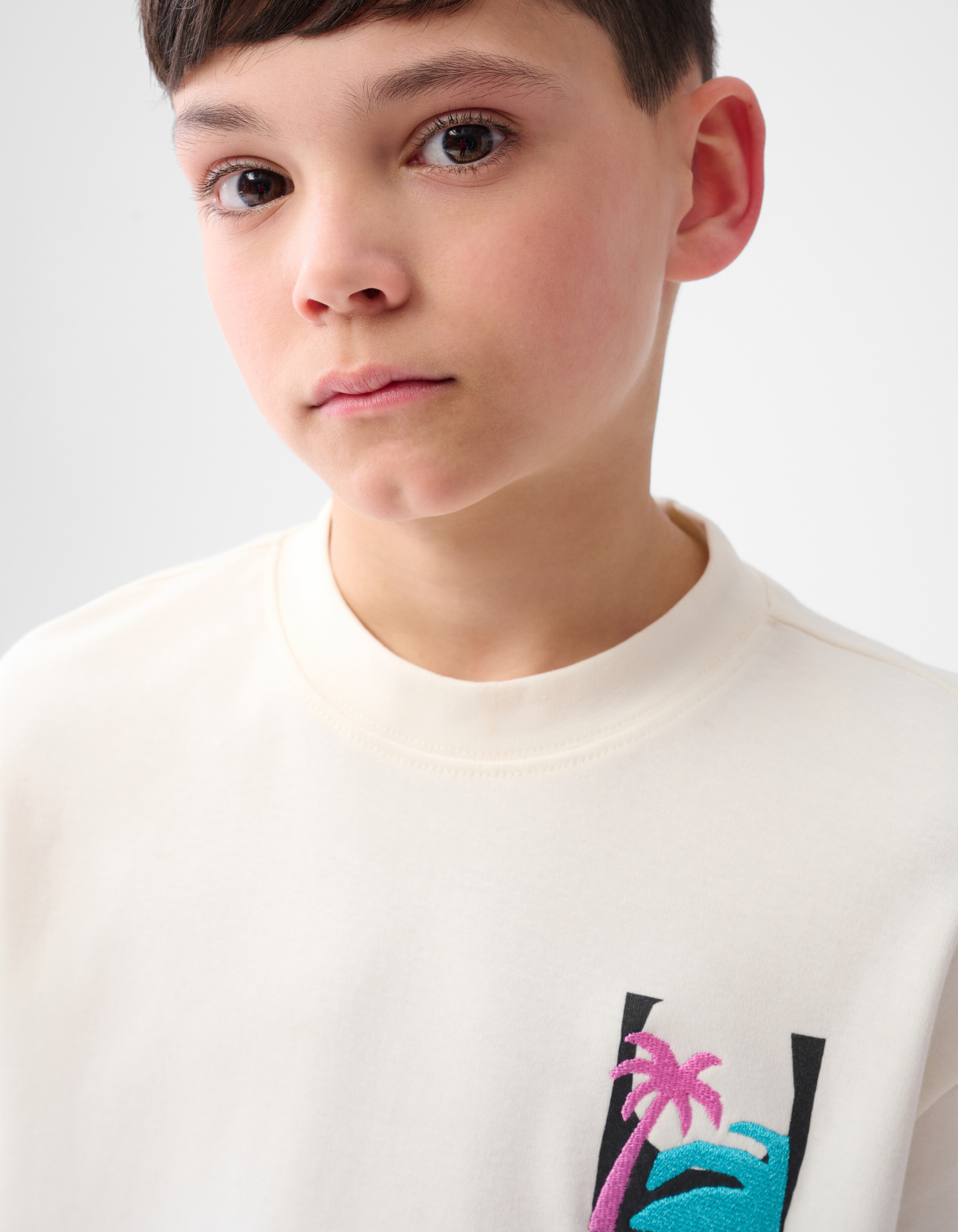 Towling Artwork T-shirt Off White SHOEBY BOYS