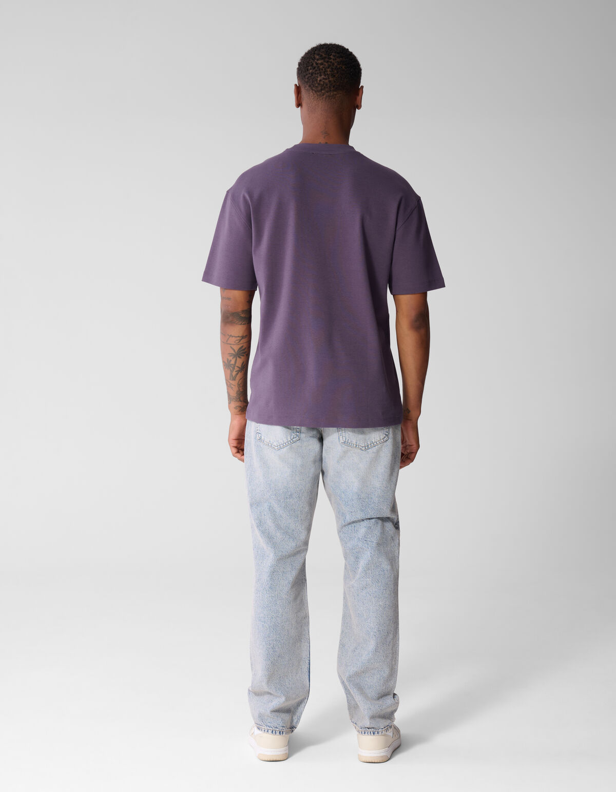 Basic Label T-Shirt Lila SHOEBY MEN
