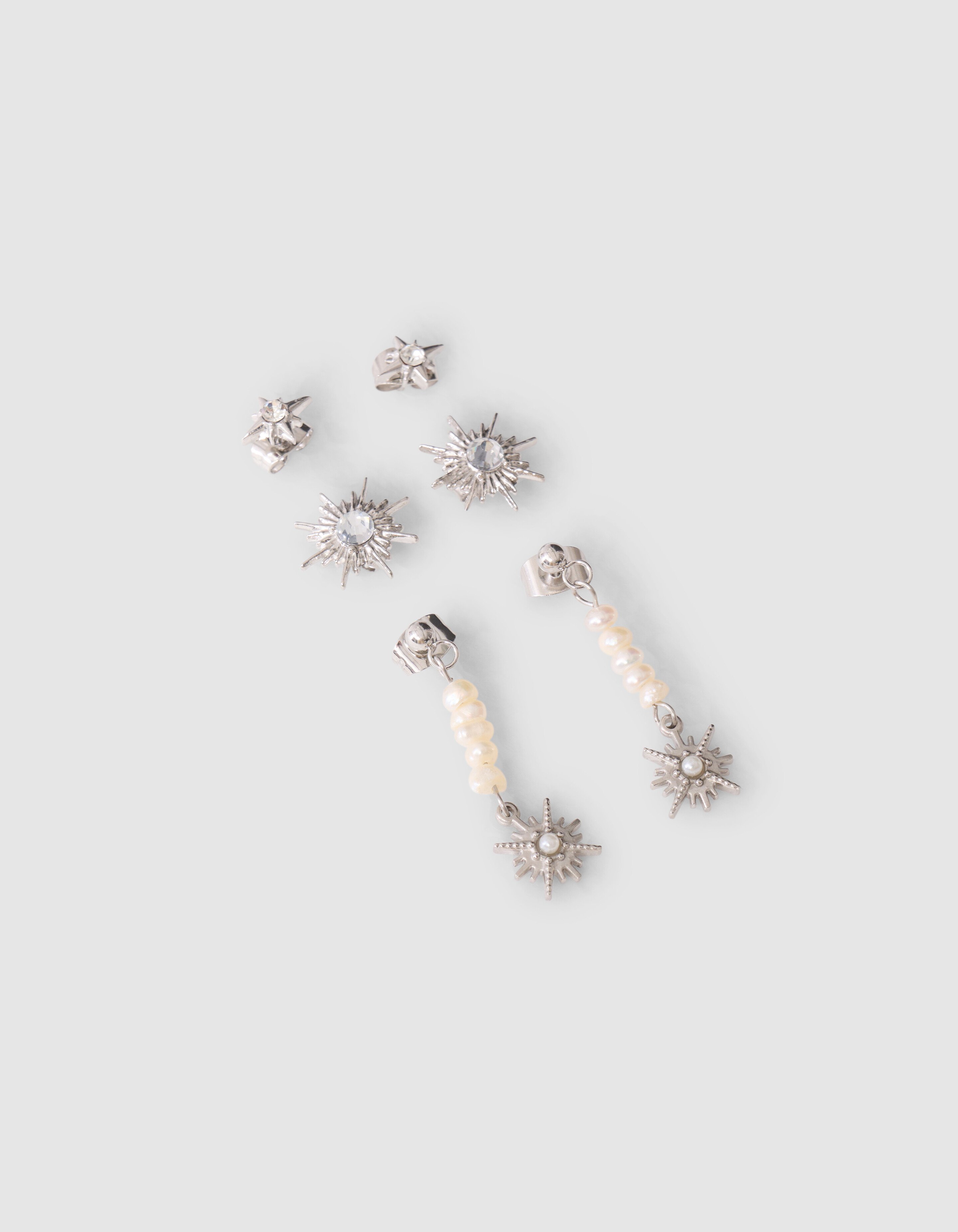 Stern Ohrring Set Silber SHOEBY ACCESSOIRES